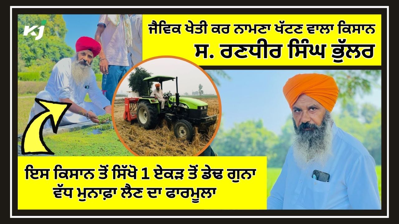 Sri Fatehgarh Sahib ਦੇ ਕਿਸਾਨ ਰਣਧੀਰ ਸਿੰਘ ਭੁੱਲਰ ਨੇ Organic Method ਰਾਹੀਂ ਘਟਾਈ ਖੇਤੀ ਦੀ ਲਾਗਤ, ਸਾਂਝਾ ਕੀਤਾ 1 ਏਕੜ ਤੋਂ ਡੇਢ ਗੁਨਾ ਵੱਧ ਮੁਨਾਫ਼ਾ ਲੈਣ ਦਾ ਫਾਰਮੂਲਾ  